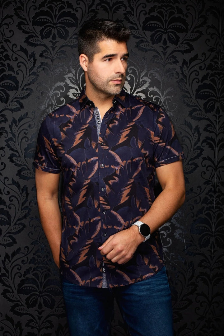 Au Noir Stretch Short Sleeve Shirt | Silverclif Black