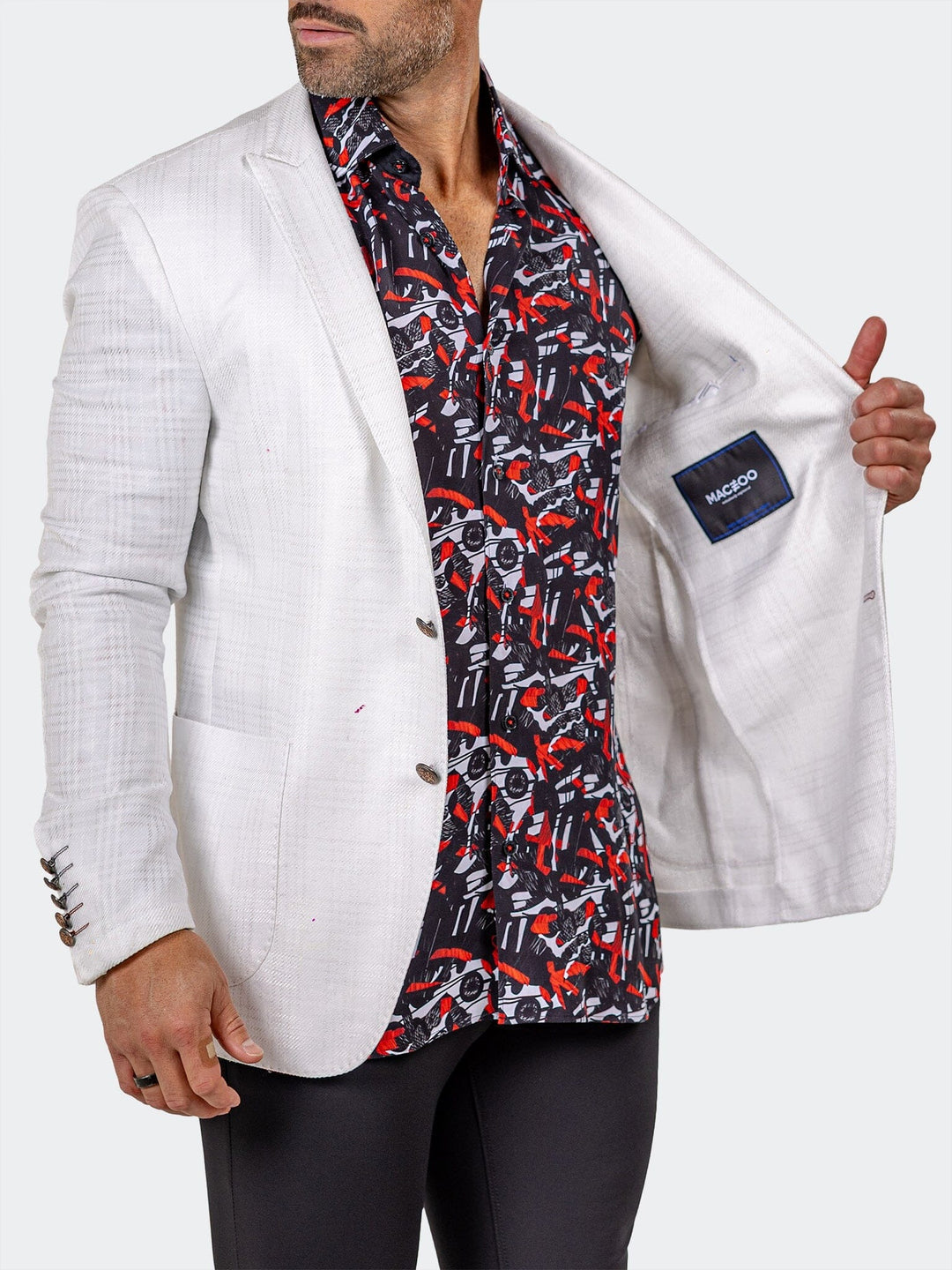Maceoo Blazer Uncostructed Marthyr015 White  [Size 44/L]