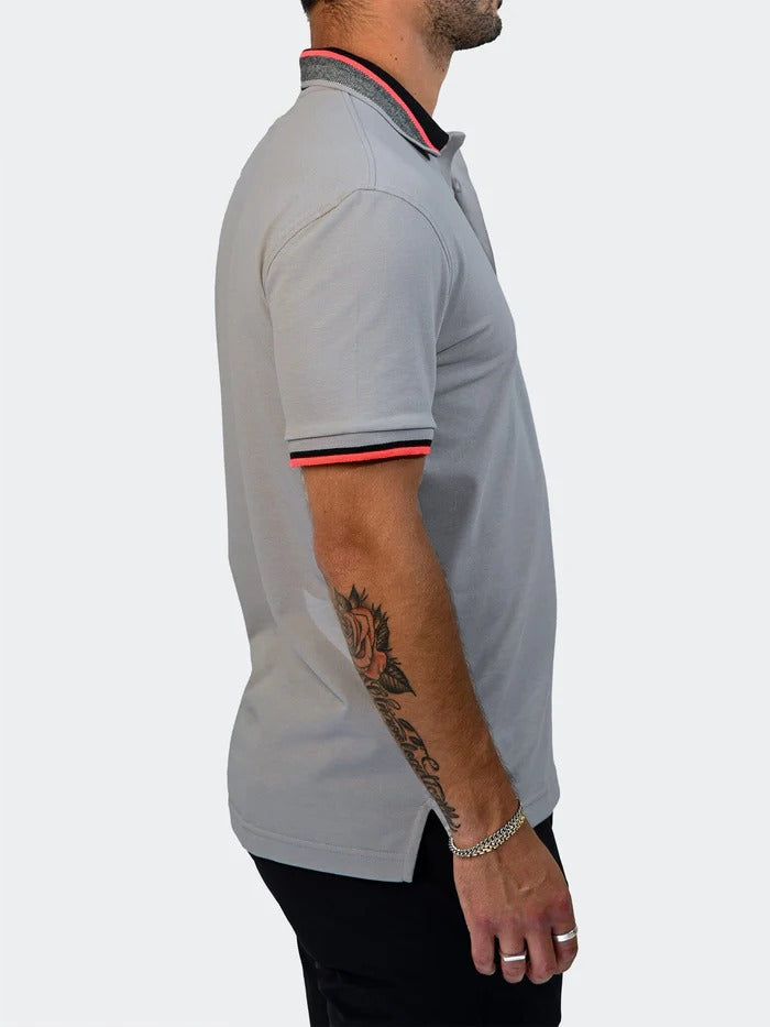 Maceoo Stretch Short-Sleeve Polos | Polo TipPatch46 Grey