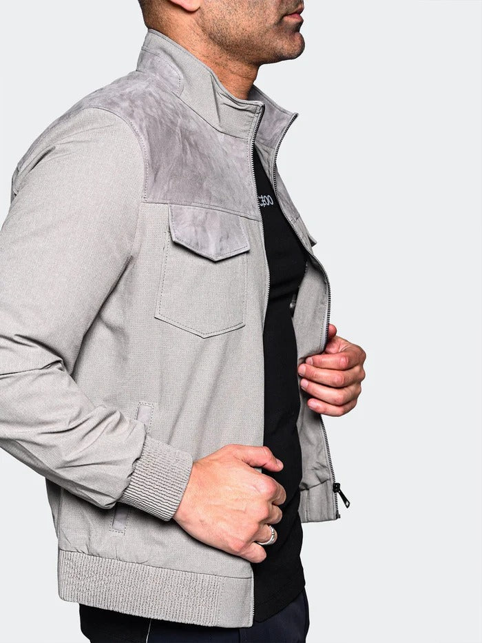 Maceoo Jacket | Bomber HalfCream Grey