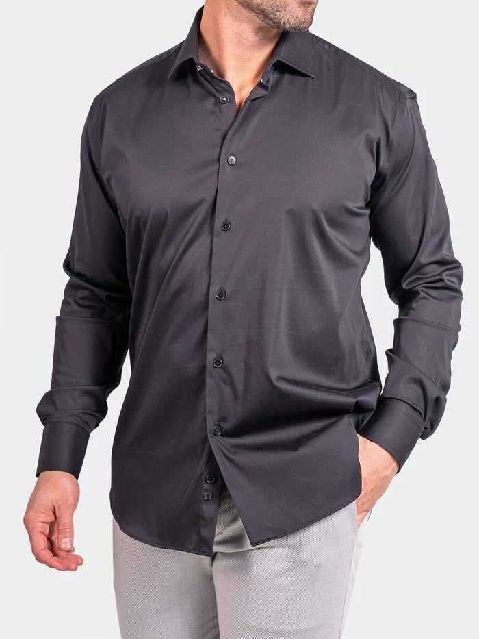 Maceoo Stretch Shirt | Blacklabel Softstretch Ascension0002 Black