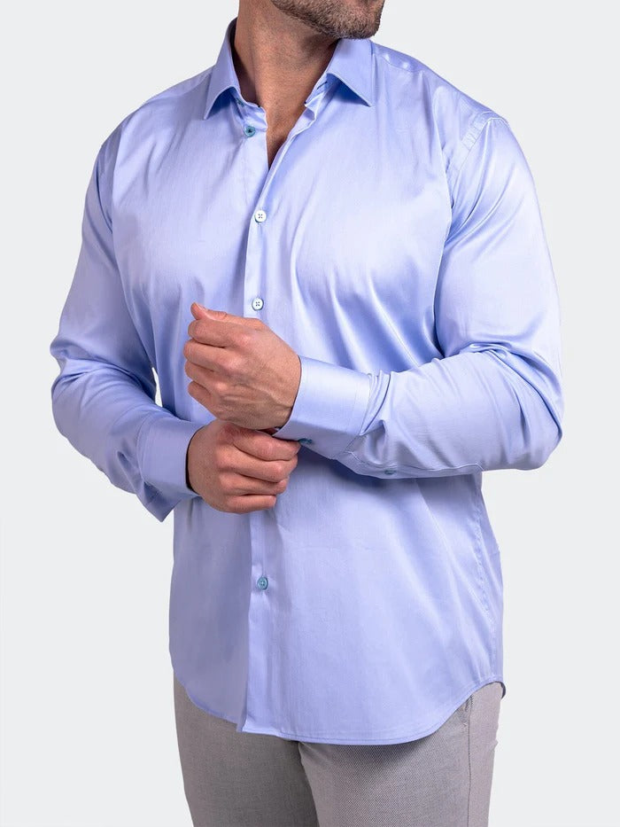 Maceoo Stretch Shirt | Blacklabel Softstretch Ascension0005 Blue