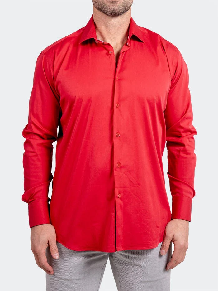 Maceoo Stretch Shirt | Blacklabel Softstretch Ascension0008 Red