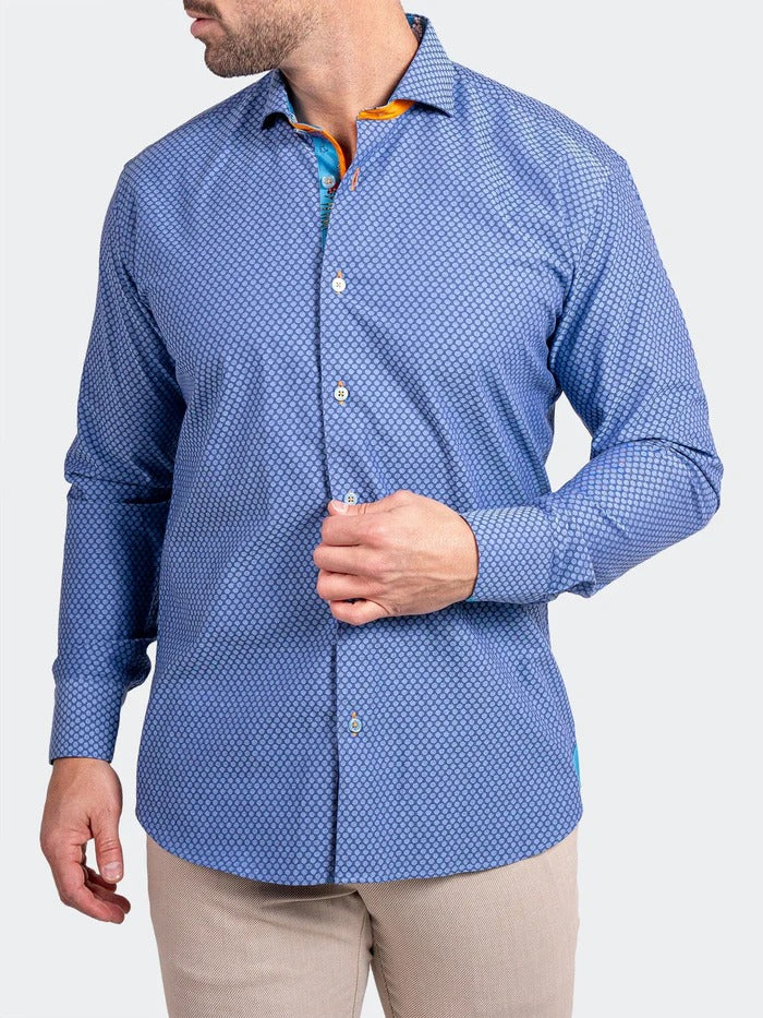 Maceoo Stretch Shirt | Eins Ascension0021 Blue