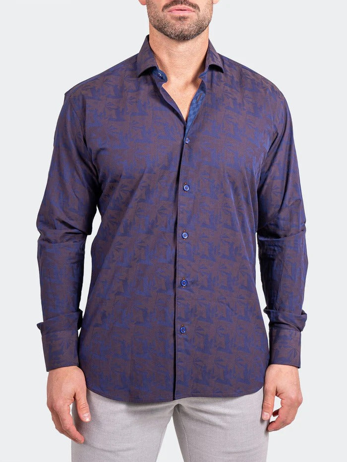 Maceoo Stretch Shirt | Eins Ascension0023 Blue