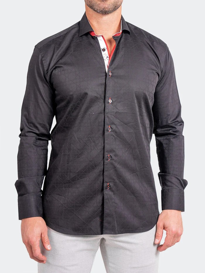 Maceoo Stretch Shirt | Eins Ascension0028 Black