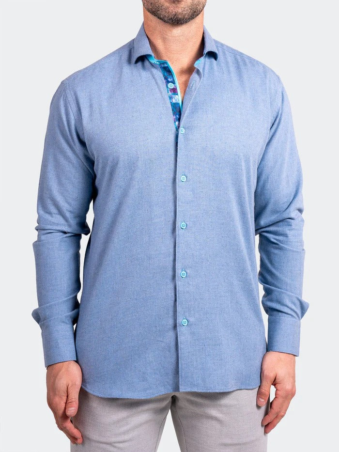 Maceoo Stretch Shirt | Eins Ascension0042 Blue