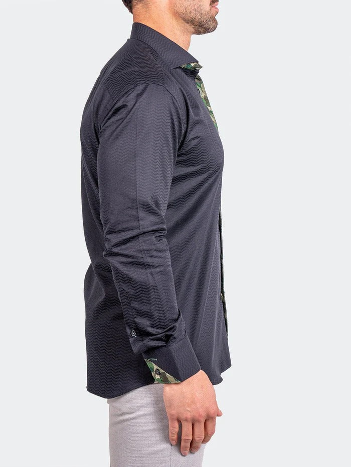 Maceoo Stretch Shirt | Eins Ascension0055 Black