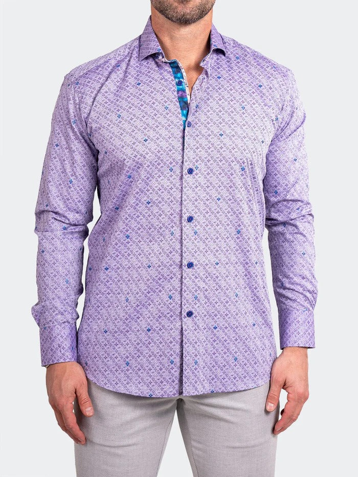 Maceoo Stretch Shirt | Eins Ascension0057 Purple