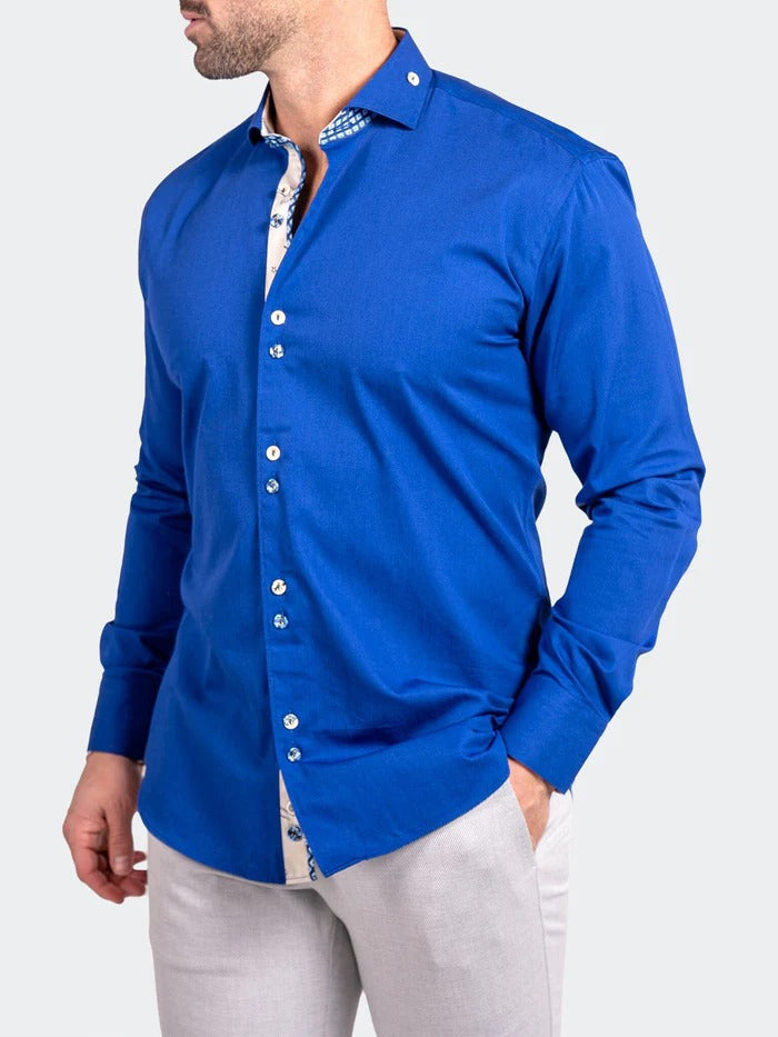 Maceoo Stretch Shirt | Eins Ascension0067 Blue