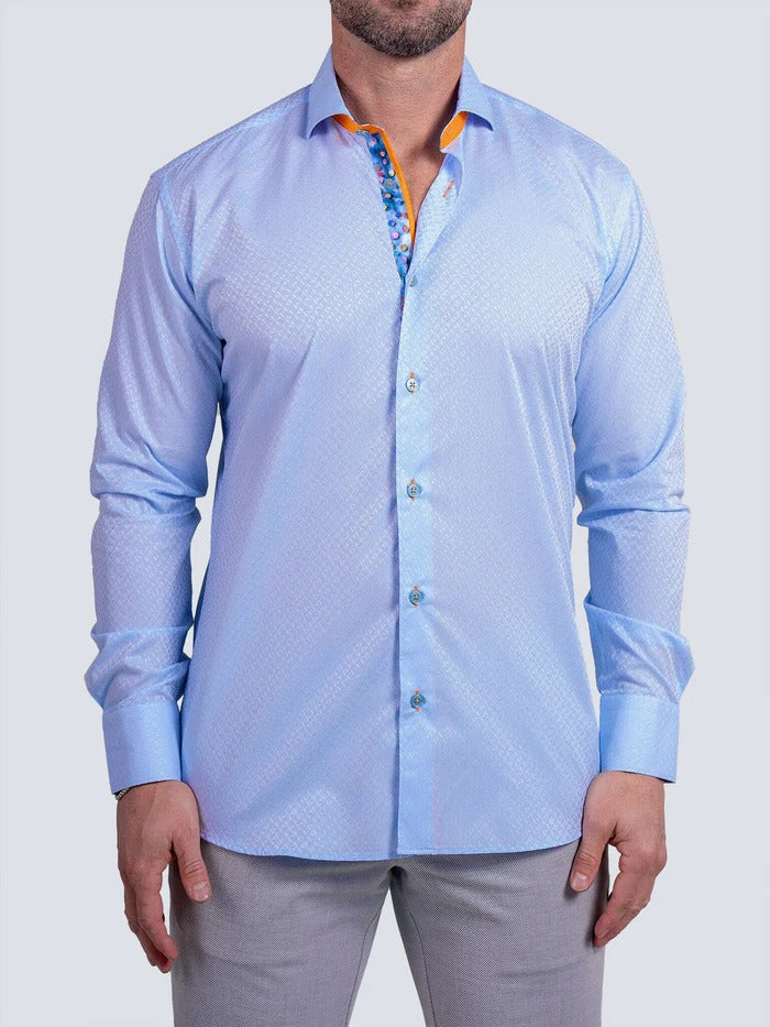 Maceoo Stretch Shirt | Eins Ascension0078 Blue