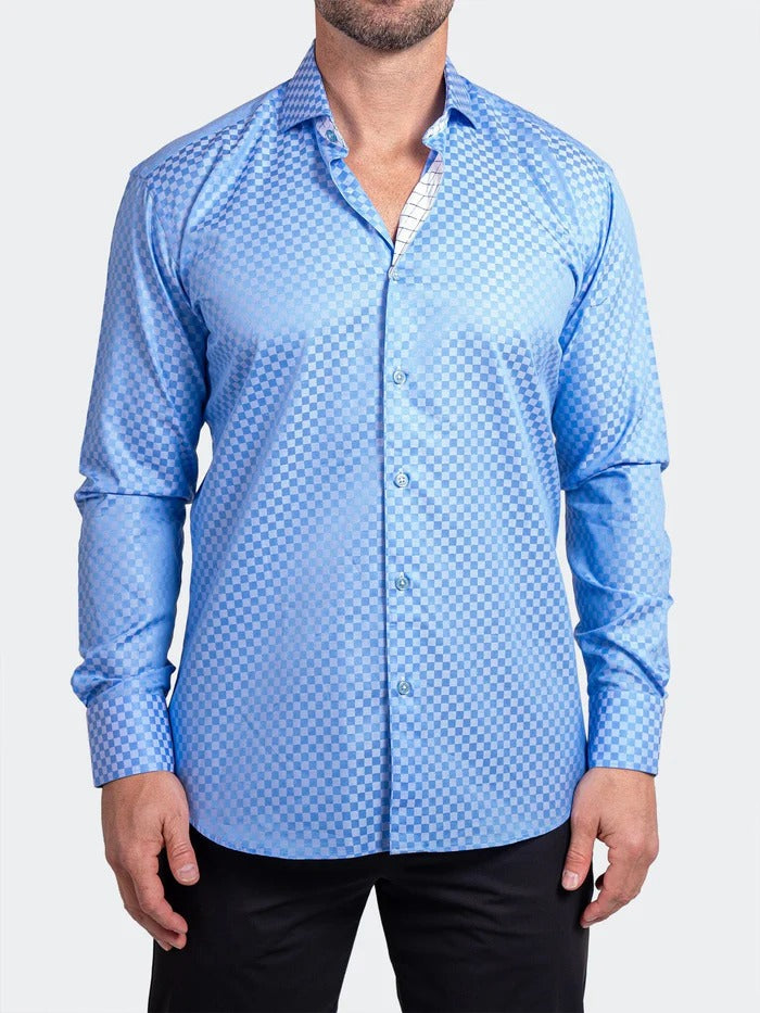 Maceoo Stretch Shirt | Eins Ascension0087 Blue