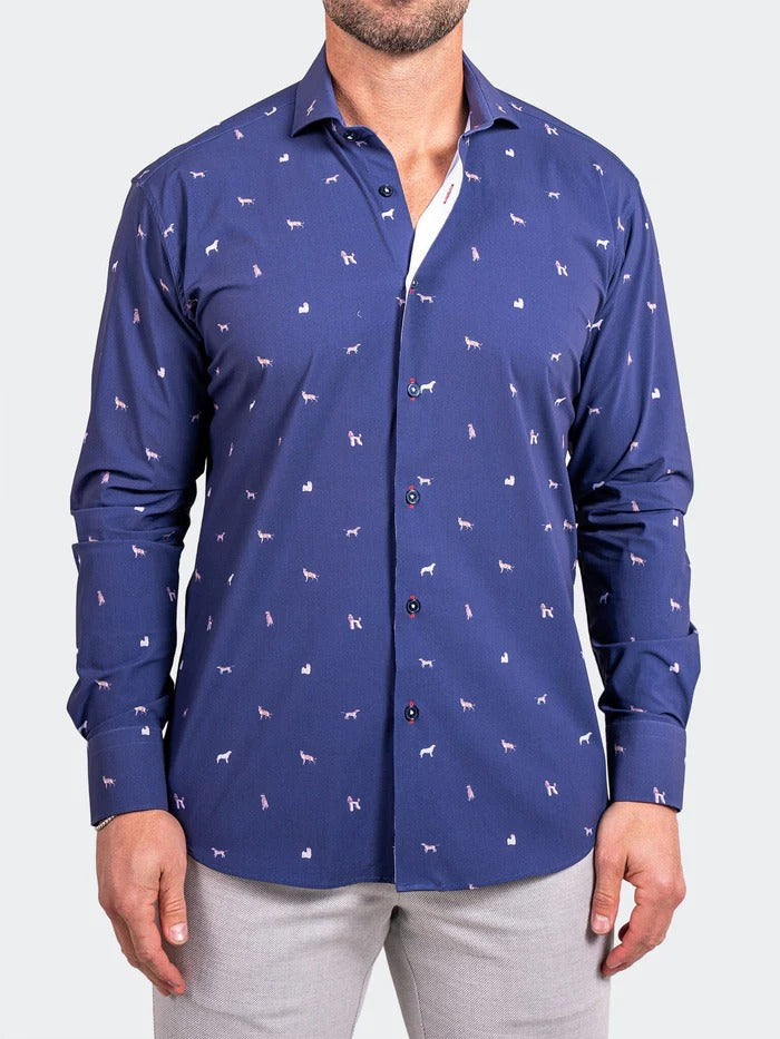 Maceoo Stretch Shirt | Eins Stretch Ascension0205 Blue