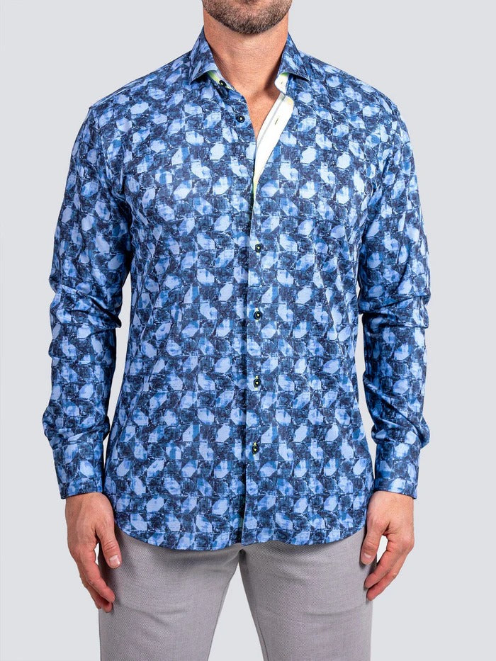 Maceoo Stretch Shirt | Eins Stretch Ascension3243 Blue