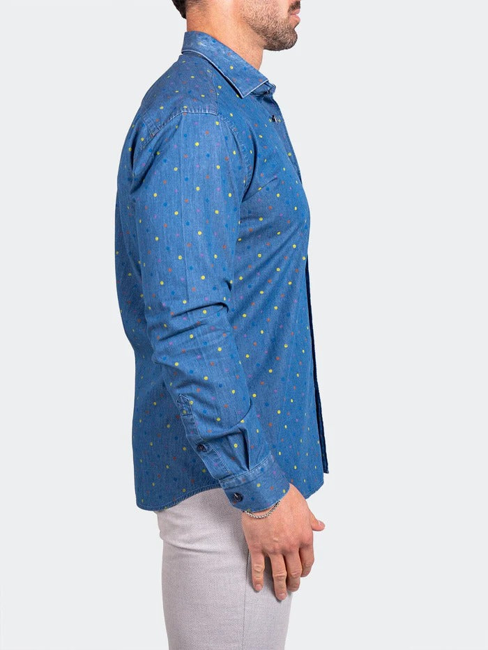 Maceoo Stretch Shirt | Engineered Ascension0092 Blue