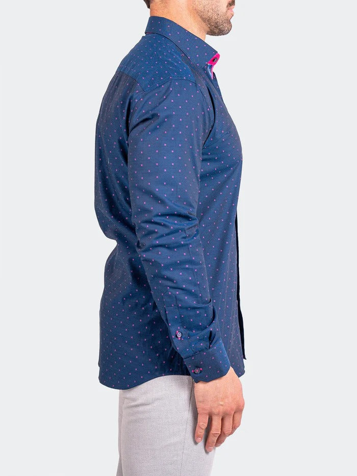 Maceoo Stretch Shirt | Fibonacci Ascension0068 Blue