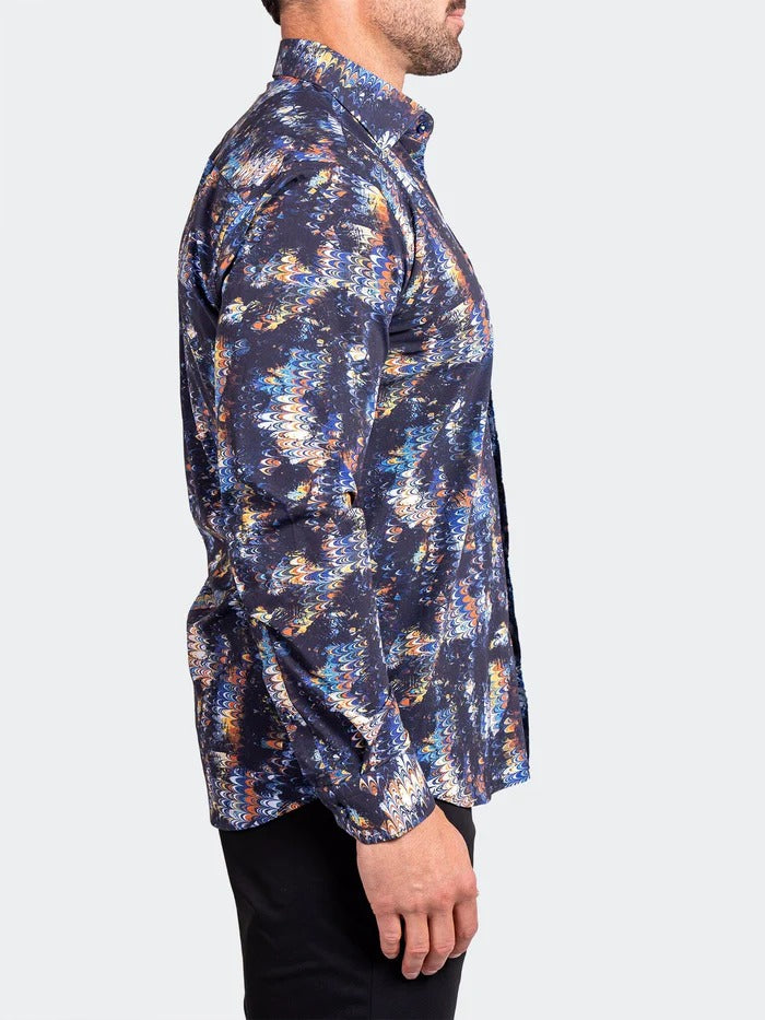 Maceoo Stretch Shirt | Fibonacci Stretch Ascension3241 Black