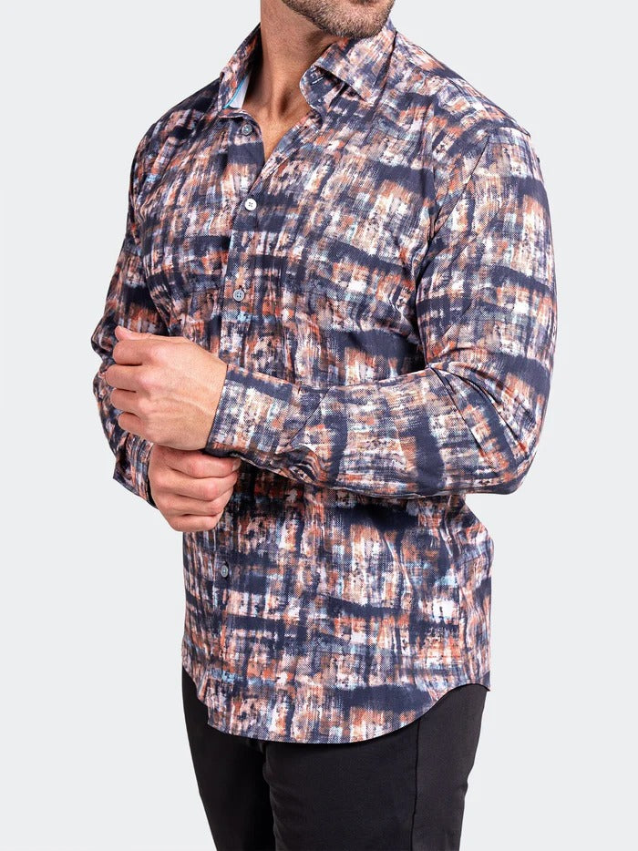 Maceoo Stretch Shirt | Fibonacci Stretch Ascension3249 Black