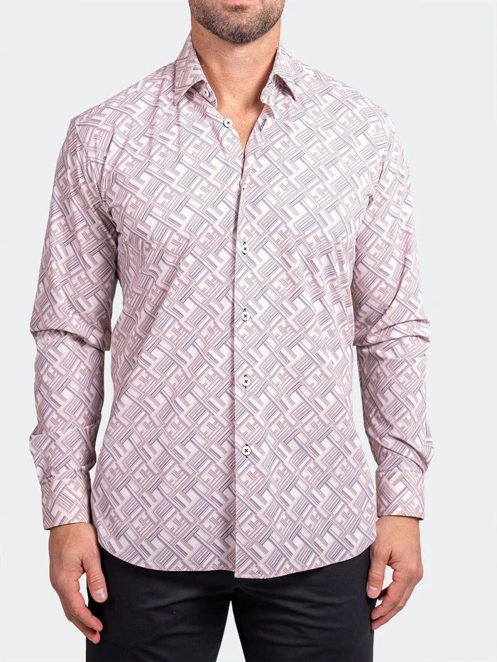 Maceoo Stretch Shirt | Fibonacci Stretch Ascension3266 White