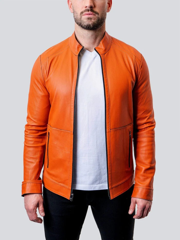 Maceoo Jacket | Leather Suededouble Grey