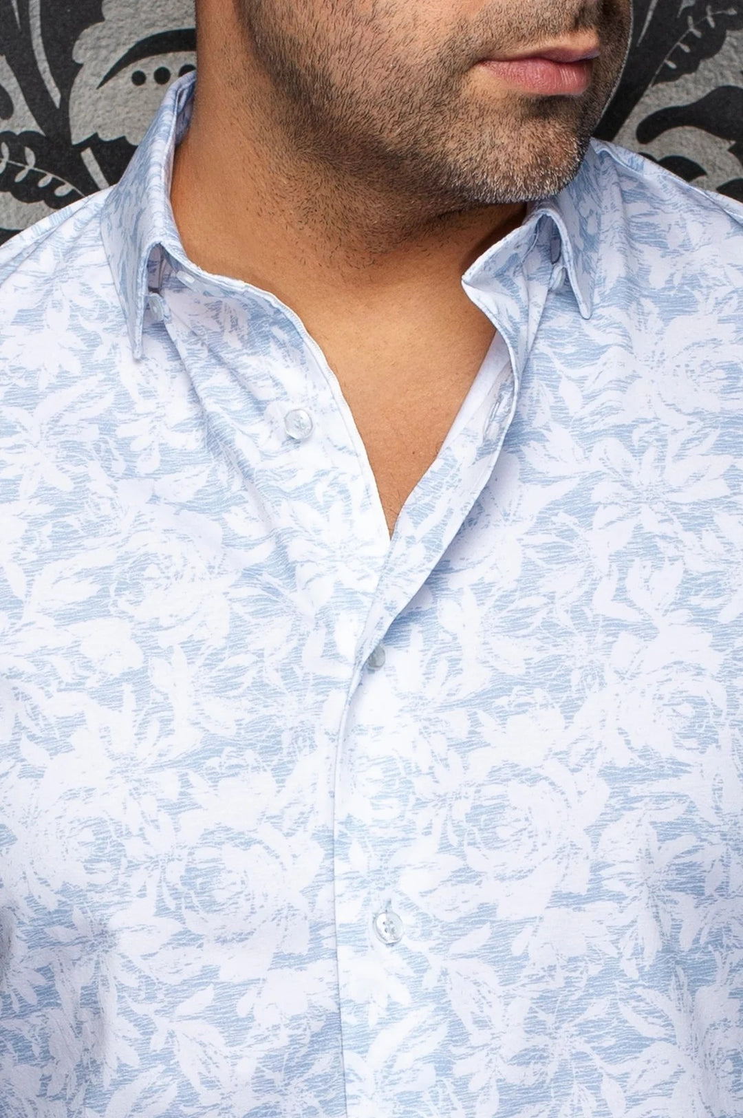 Au Noir Stretch Shirt | Terrell Light Blue