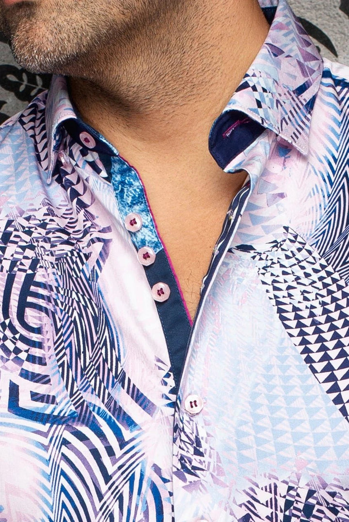 Au Noir Stretch Short Sleeve Shirt | Badesi Pink