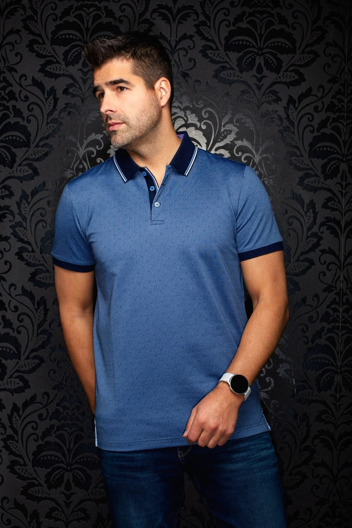 Au Noir Stretch Short-Sleeve Polo | Puntagorda Navy