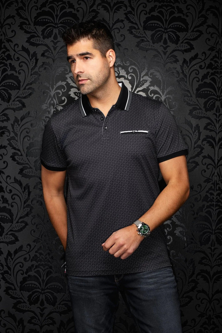 Au Noir Stretch Short-Sleeve Polo | Westbrook Black