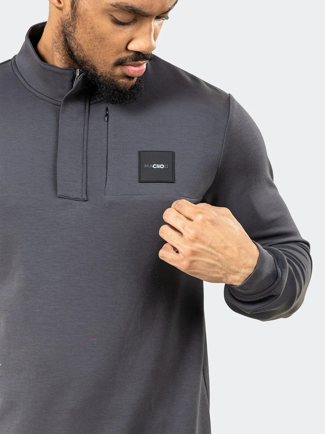 Maceoo Athletic Wear | Zipper Marthyr0033 Grey