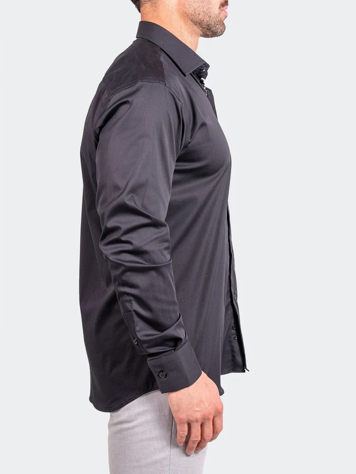 Maceoo Stretch Shirt | Blacklabel Softstretch Ascension0002 Black