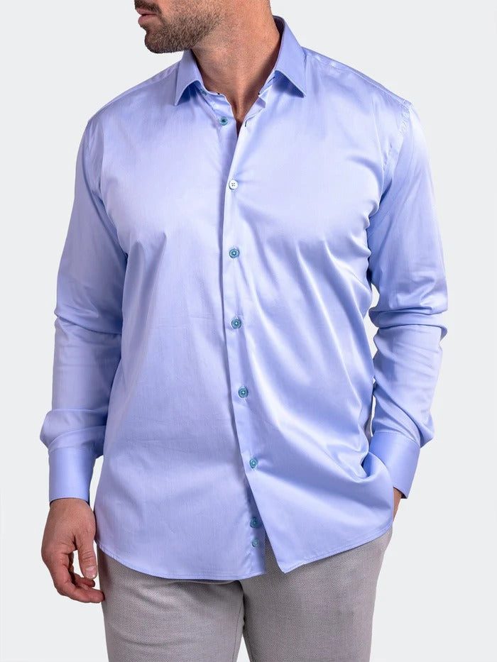 Maceoo Stretch Shirt | Blacklabel Softstretch Ascension0005 Blue