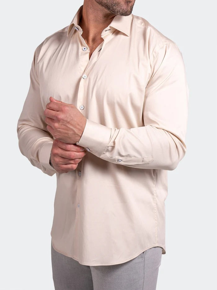 Maceoo Stretch Shirt | Blacklabel Softstretch Ascension0011 Brown