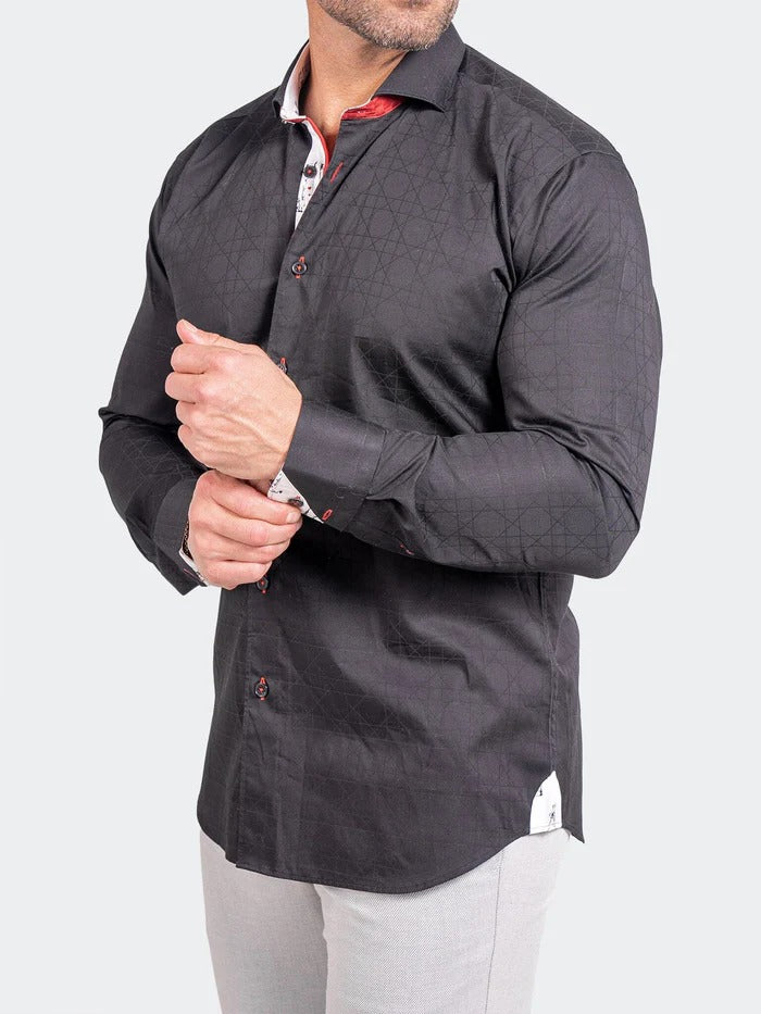 Maceoo Stretch Shirt | Eins Ascension0028 Black