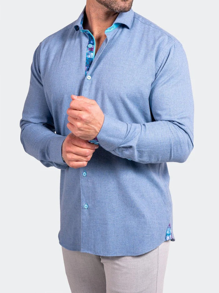 Maceoo Stretch Shirt | Eins Ascension0042 Blue