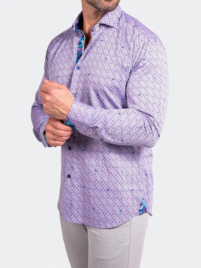 Maceoo Stretch Shirt | Eins Ascension0057 Purple