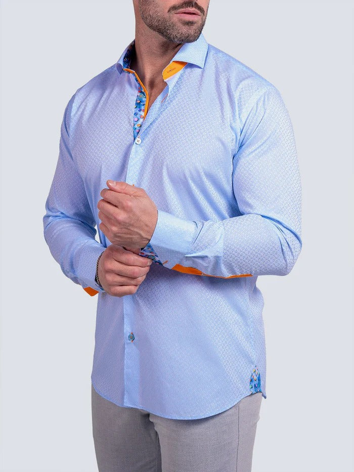Maceoo Stretch Shirt | Eins Ascension0078 Blue