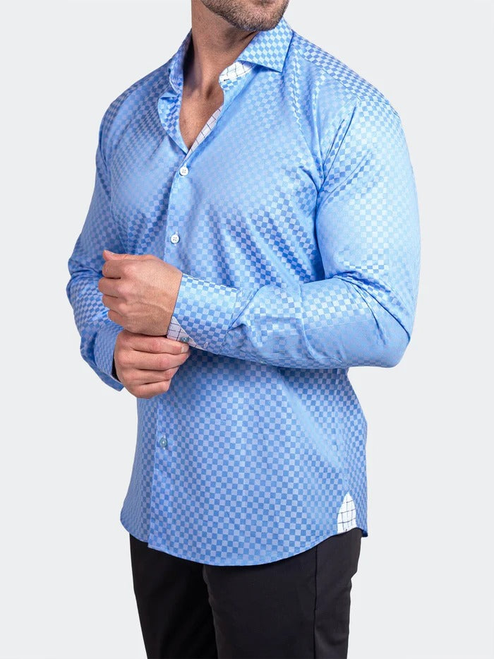 Maceoo Stretch Shirt | Eins Ascension0087 Blue