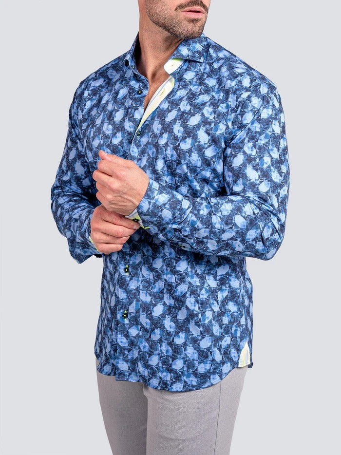 Maceoo Stretch Shirt | Eins Stretch Ascension3243 Blue