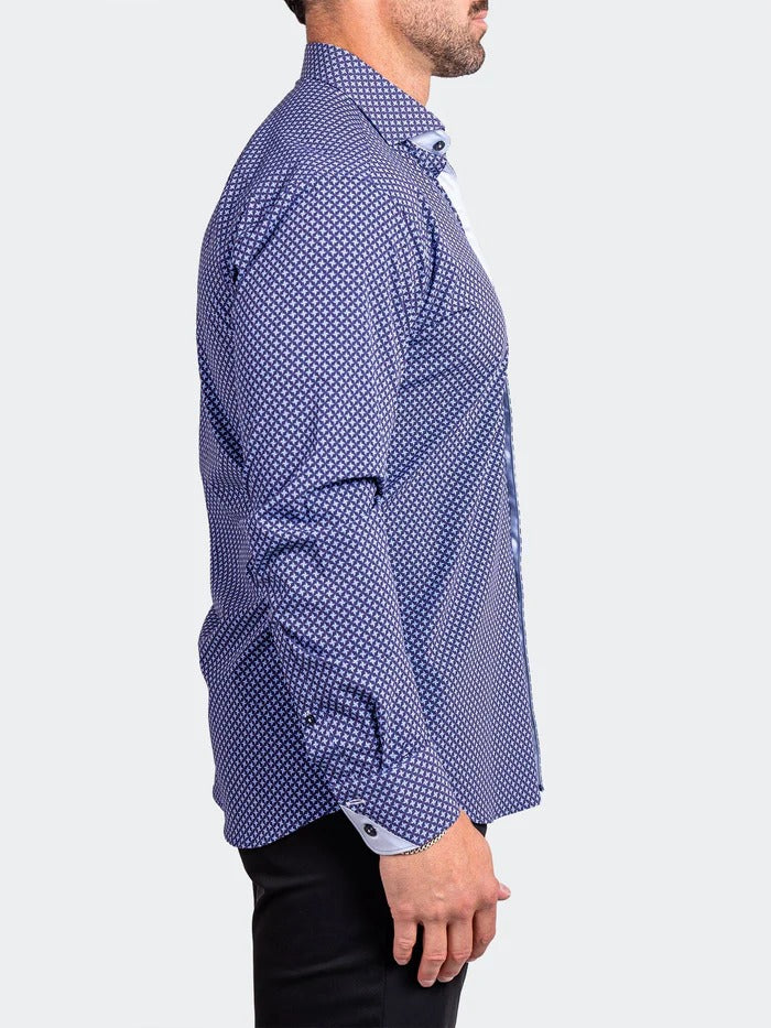 Maceoo Stretch Shirt | Eins Stretch Ascension3269 Blue