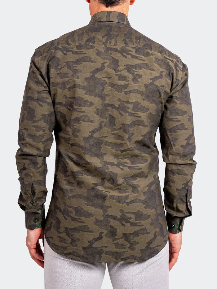 Maceoo Stretch Shirt | Fibonacci Ascension0030 Green