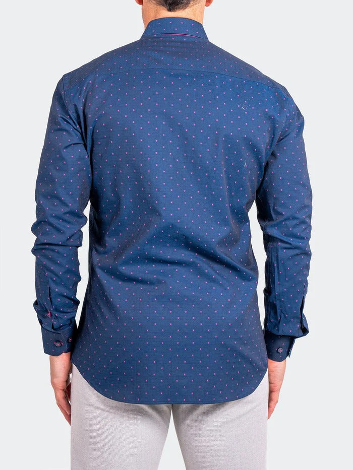 Maceoo Stretch Shirt | Fibonacci Ascension0068 Blue