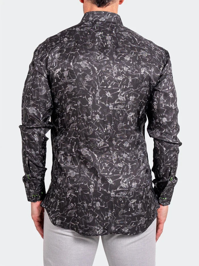Maceoo Stretch Shirt | Fibonacci Ascension0208 Black