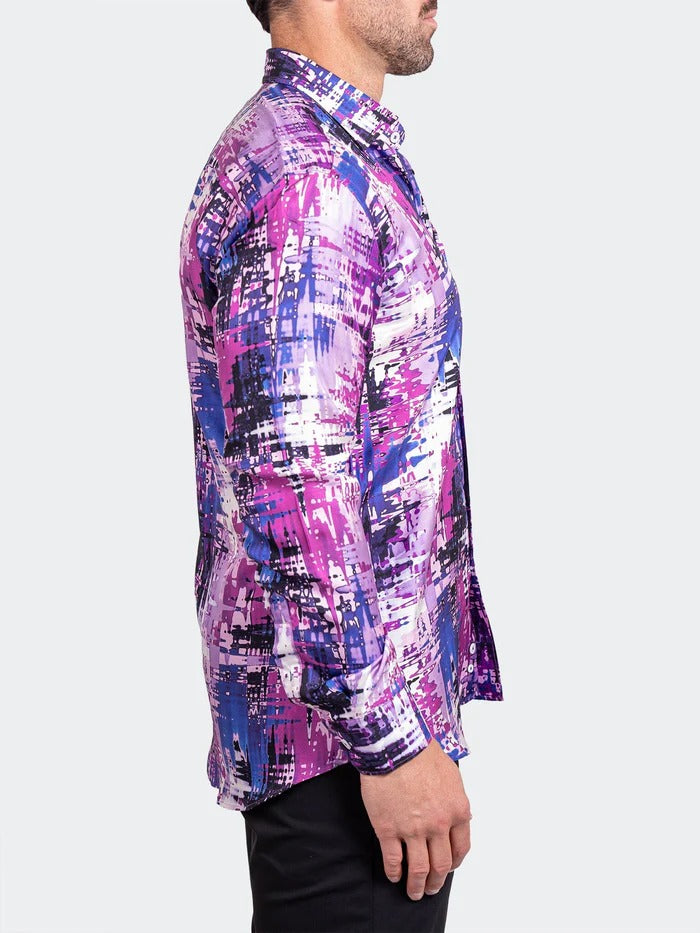 Maceoo Stretch Shirt | Fibonacci Ascension0223 Purple