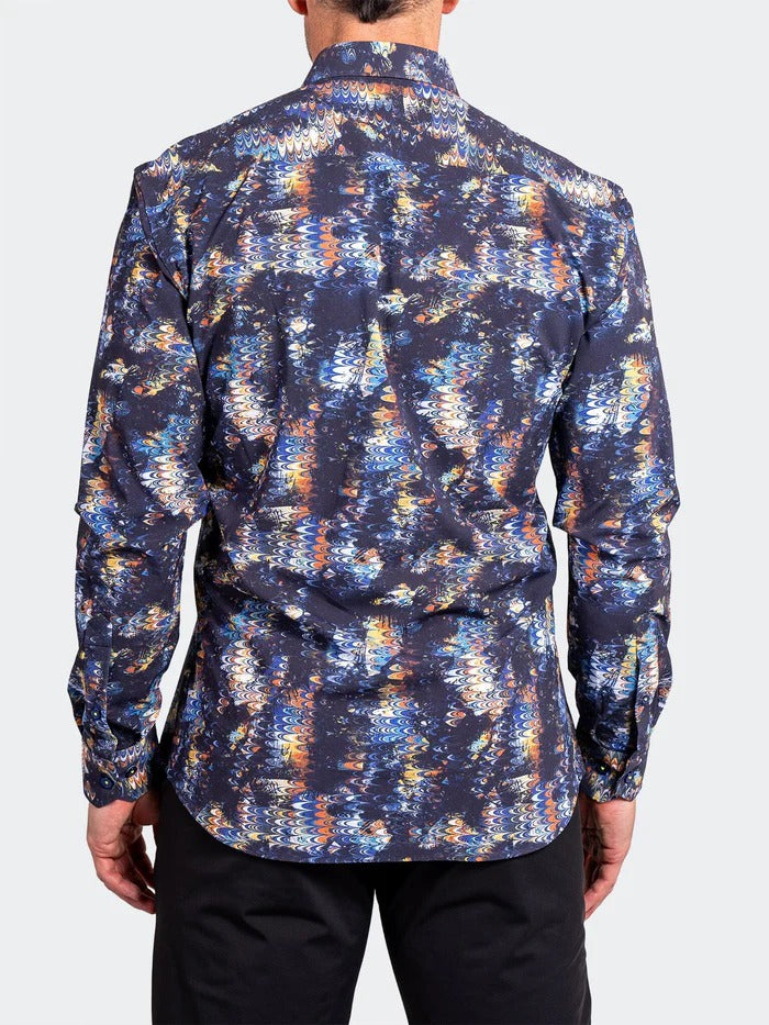 Maceoo Stretch Shirt | Fibonacci Stretch Ascension3241 Black