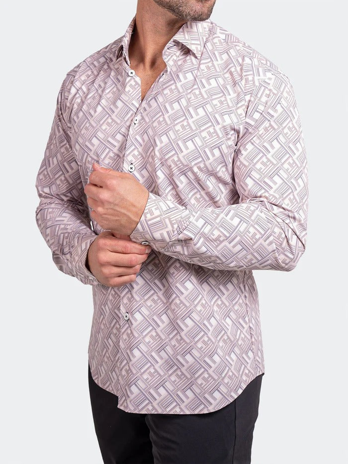 Maceoo Stretch Shirt | Fibonacci Stretch Ascension3266 White