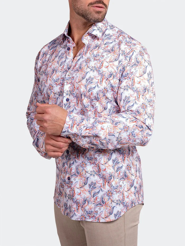Maceoo Stretch Shirt | Fibonacci Stretch Ascension3267 White