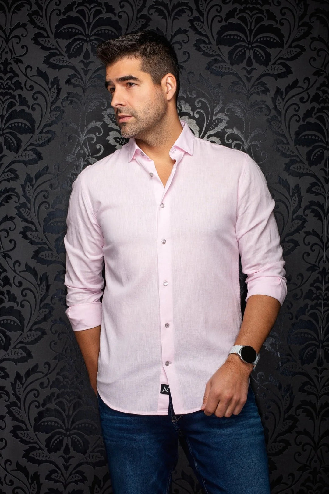 Au Noir Stretch Shirt | Humphrey Pink