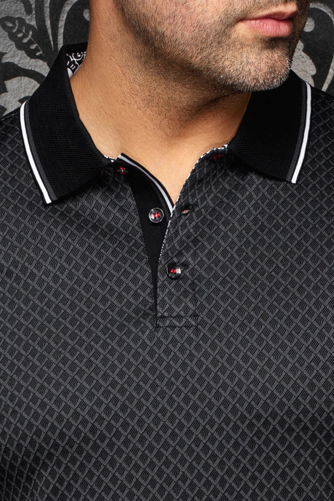 Au Noir Stretch Short-Sleeve Polo | Karoo Black