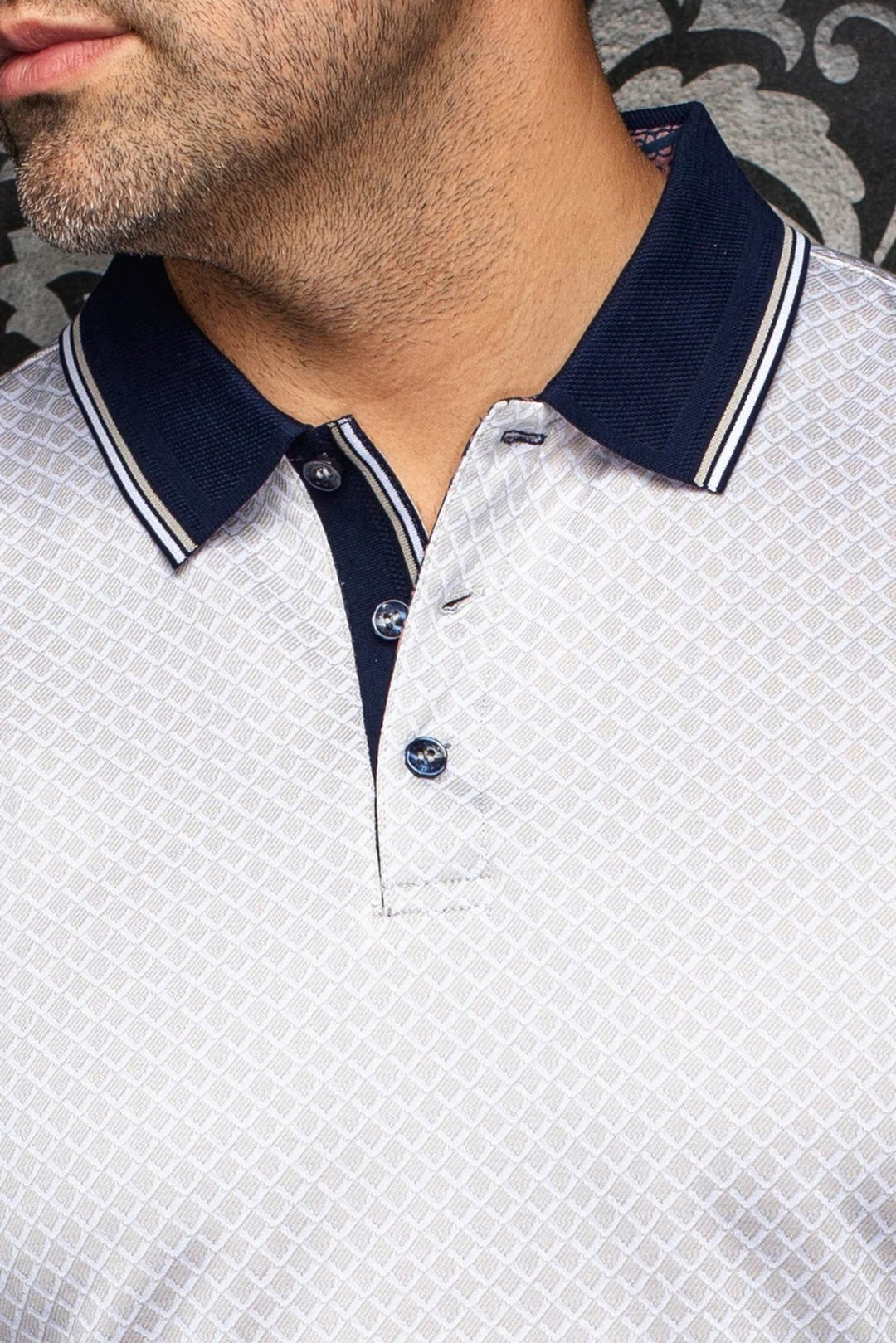 Au Noir Stretch Short-Sleeve Polo | Karoo Sand