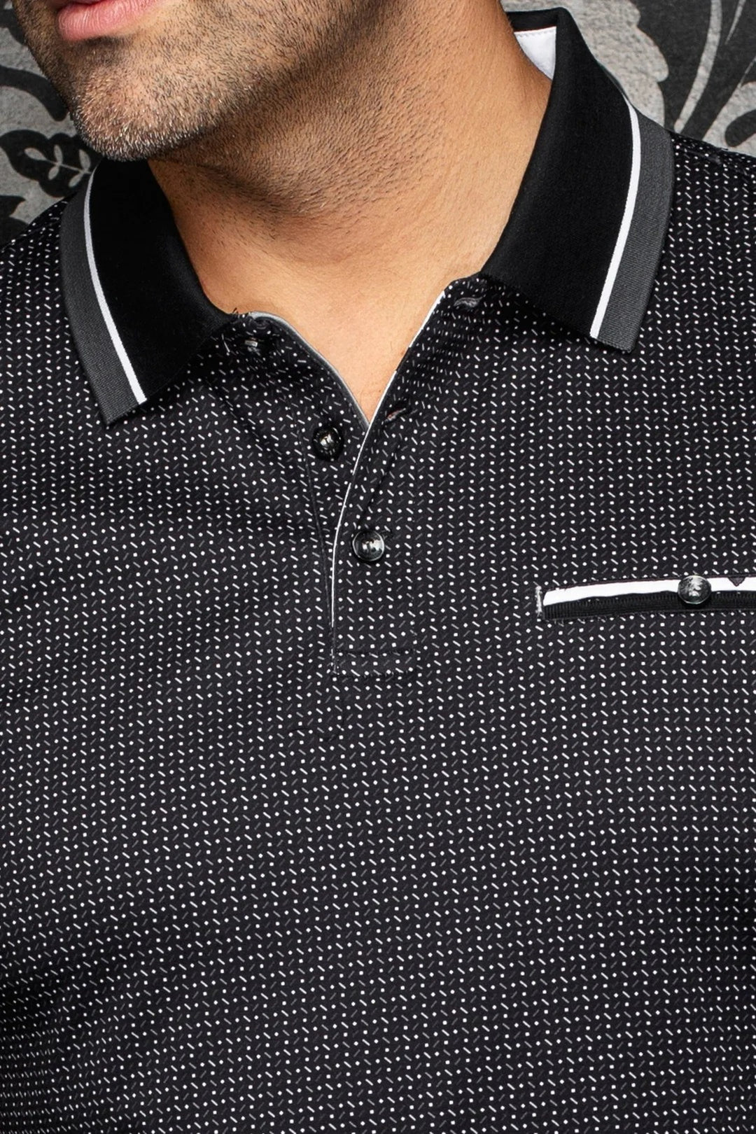 Au Noir Stretch Short-Sleeve Polo | Westbrook Black